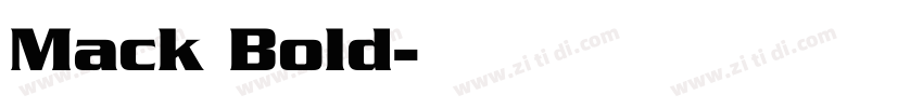 Mack Bold字体转换